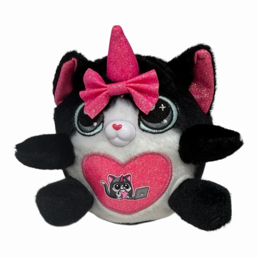 Rainbocorns Kittycorn Bow Surprise Series 2 Zuru Plush Pink Black Cat Kitty RARE